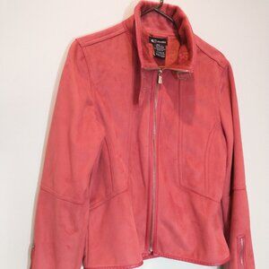 Ultrasuede and Faux Fur Moto Style Jacket